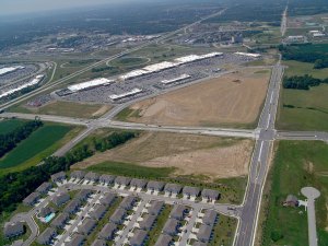 Aerial of Tiffany Spring Senior Communtiy Land Development