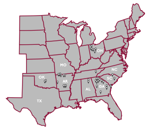 AdCare Properties Map