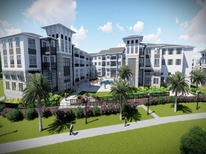 Rendering of Pollack Shores' Maitland luxury community
