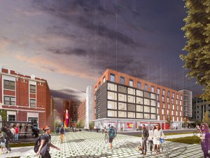 Rendering of the new community in Midtown Detroit