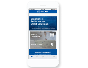 Stormwater Drainage Tools App. Image courtesy of NDS Inc.