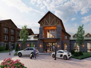 A rendering of the clubhouse at Katy Apartments in Katy, Texas, a 324-unit multifamily community with market-rate and income-restricted rental units, being developed by AMCAL Equities LLC.