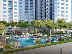 NOVO Las Olas, a 341-unit apartment project in Fort Lauderdale, Fla. developed by Stiles Residential Group, includes the city's first GreenWise Market, a grocery store that offers specialty, natural and organic products. Image courtesy of Stiles Residential Group
