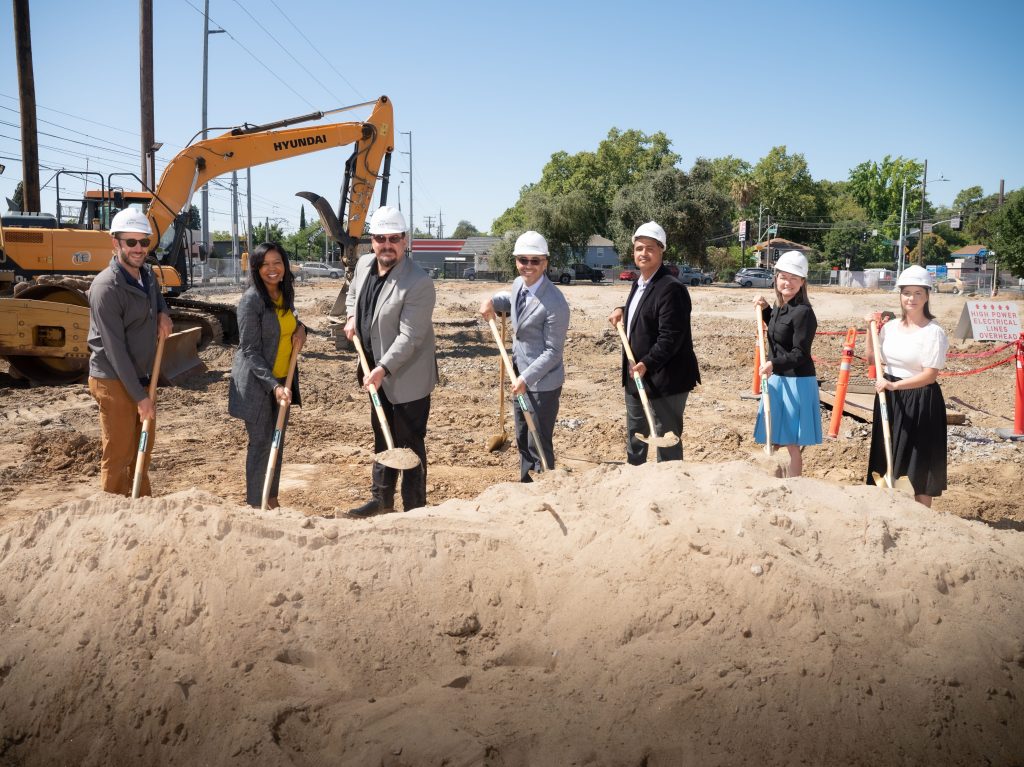 On Broadway grounbreaking event. Image courtesy of EAH Housing