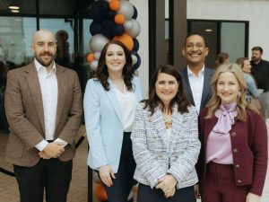 Local real estate developers, community partners and residents attended the grand opening of Cowan Place Senior Living. Image courtesy of Federal Home Loan Bank of Dallas