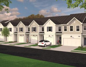 A row of townhouses