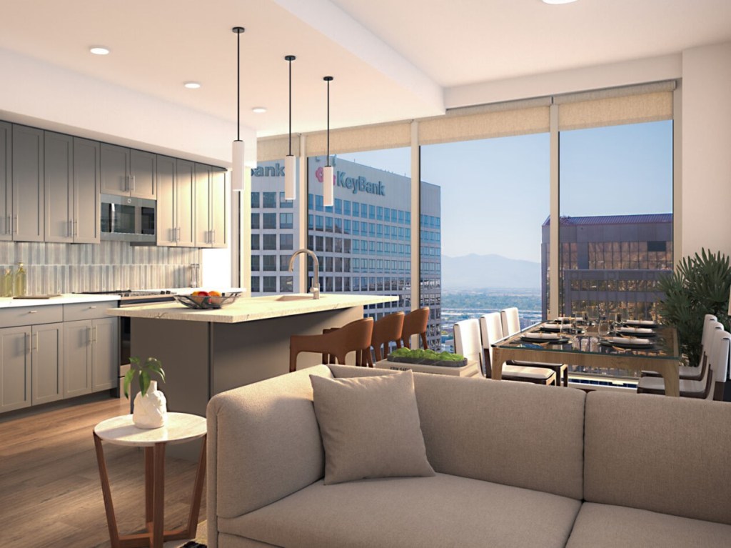 The development at 136 E. S. Temple in Salt Lake City.