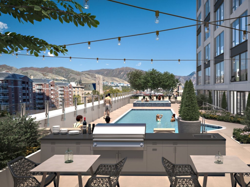 The development at 136 E. S. Temple in Salt Lake City.