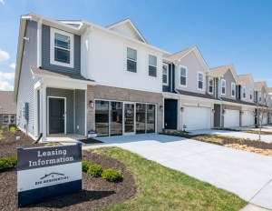 An exterior image of the Jackson Run Townhomes.