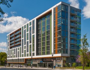 Exterior of Boathouse high-rise building