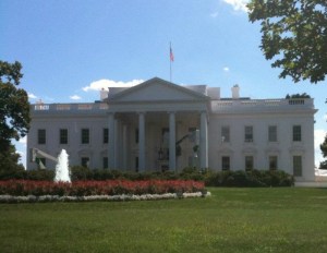 North lawn view of the White House