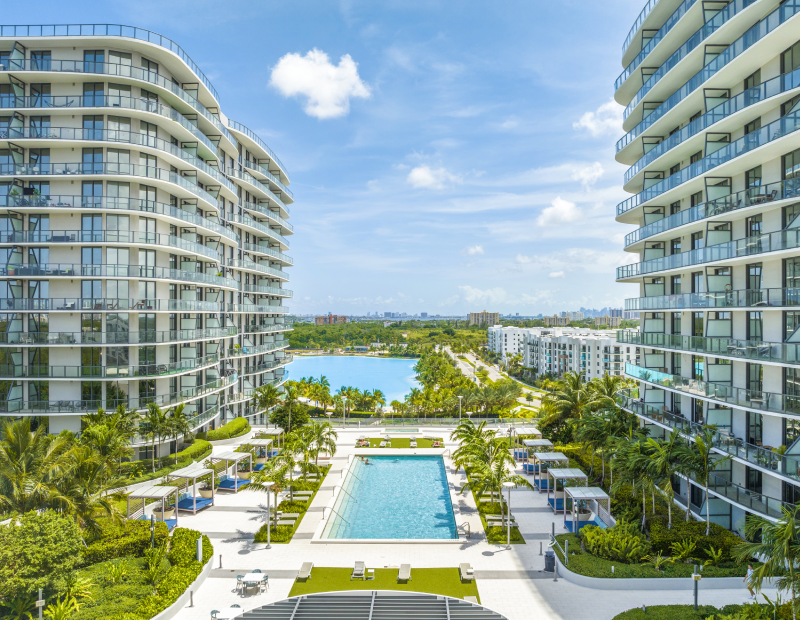 Shot of swimming pools at SoLé Mia