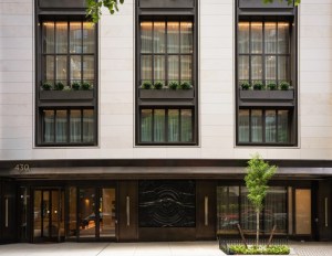 Juul-Hansen’s sculpture at the building’s 58th Street entrance