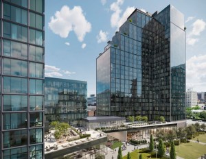 The property is located outside New York City. Image courtesy of The Cappelli Organization, RXR and Korman Communities