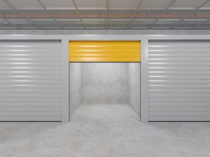 Front view of storage units