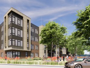 A rendering of the new residences at Briarwood Mall