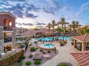 Exterior shot of Desert Club's amenity package in Phoenix