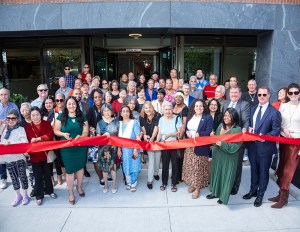 The ribbon cutting ceremony at Parckchester Gardens