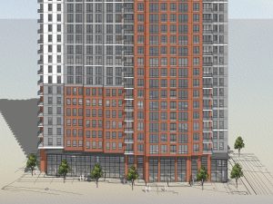 The 30-story residential tower at Underground Atlanta
