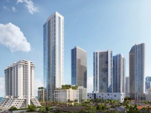 Rendering of Aimco's developments along Biscayne Bay