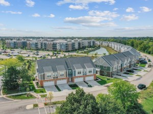Aerial shot of Arden Townhomes, a single-family rental community in Warrenville, Ill.
