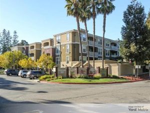 Exterior shot of Arioso Apartments, a 201-unit community in Cupertino, Calif.