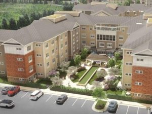 Rendering of Orchard Terrace, a 109-unit development that will be added to the existing Ashby Ponds senior home in Ashburn, Va.