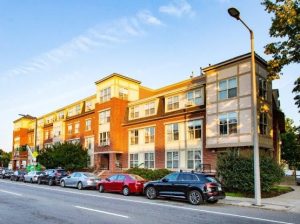 Exterior shot of Columbia-Uphams, a 91-unit affordable housing preservation/rehabilitation project in Boston.