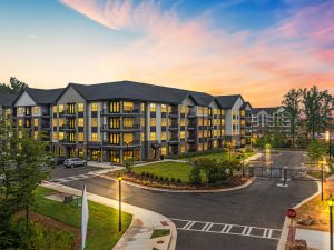 Exterior shot of Conclave Sugar Hill, a 306-unit luxury community in Sugar Hill, Ga.