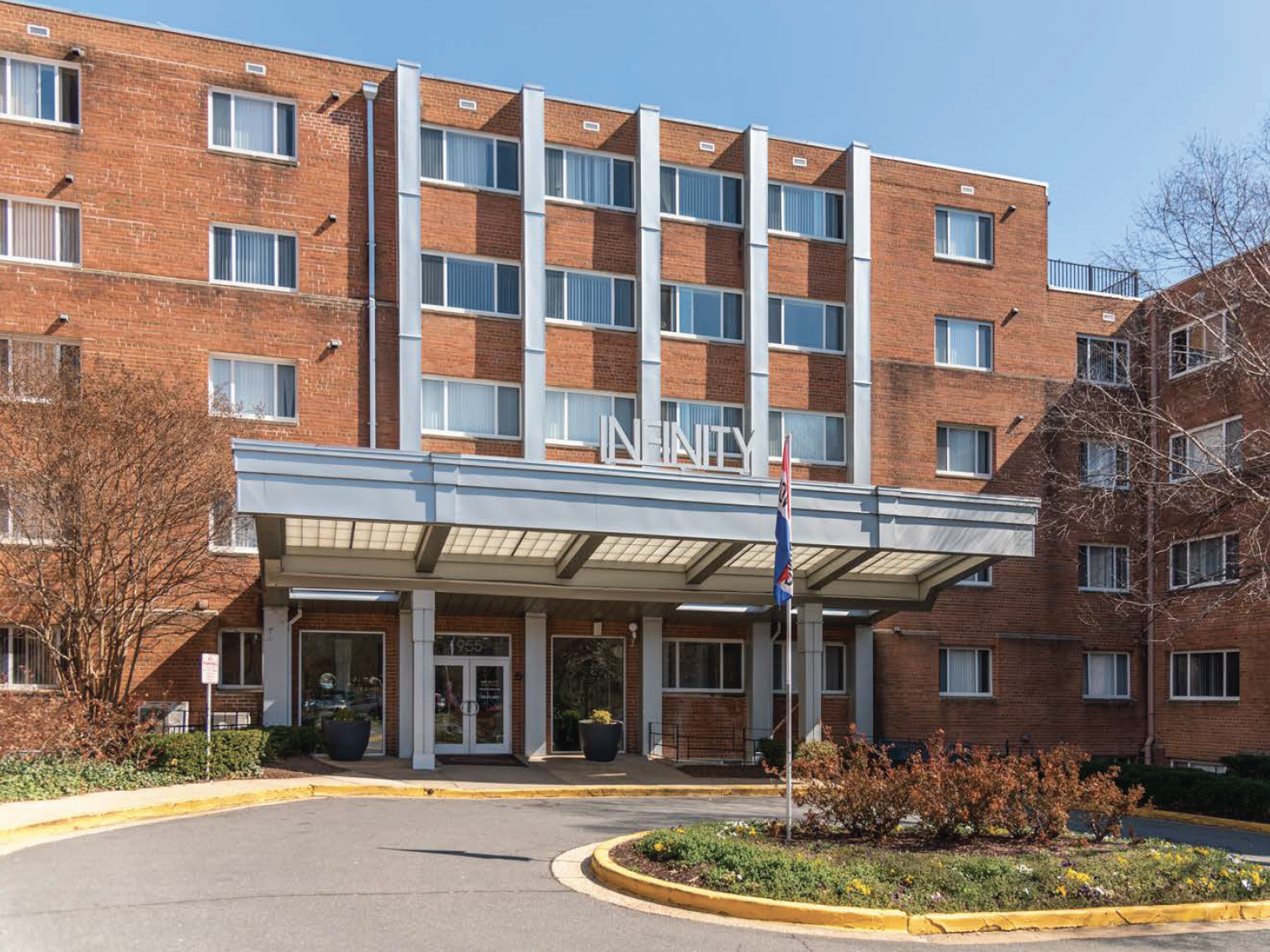 Exterior shot of Infinity Apartment Homes, a 227-unit community in Arlington, Va.