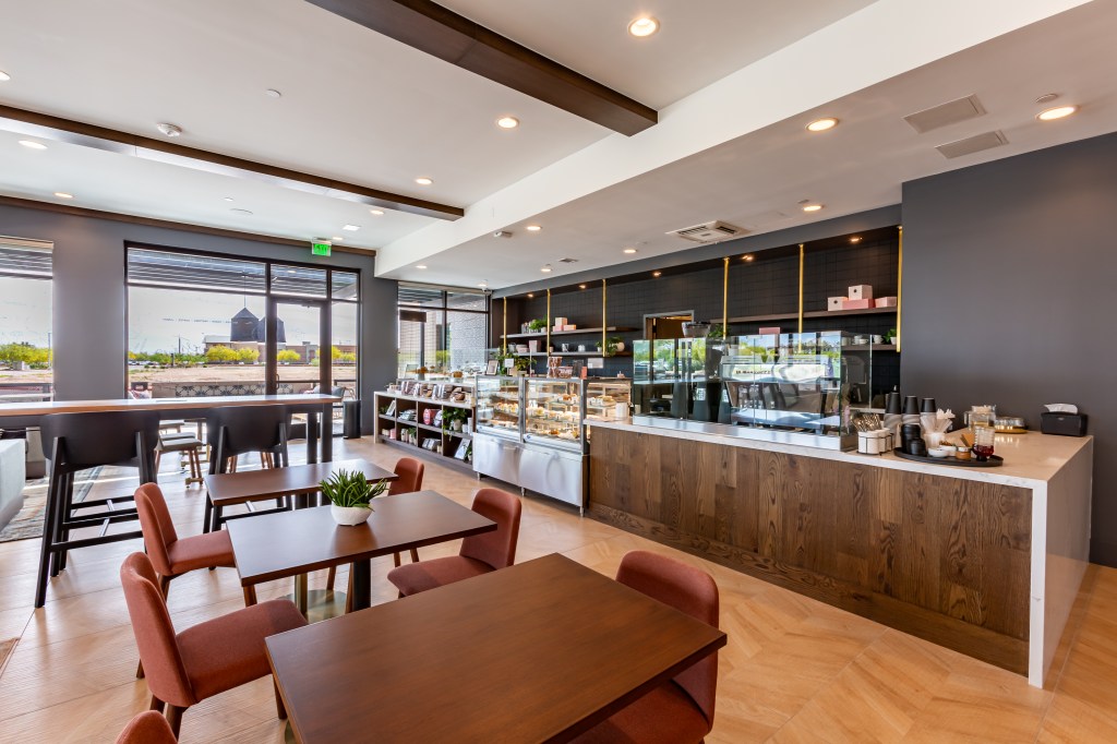 Interior shot of the integrated bakery at Novel Val Vista property in Phoenix.