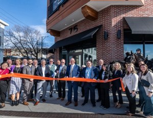 The ribbon cutting ceremony for 75 Canal in Manchester, N.H.