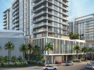 Rendering of Aura at Metropolitan, an under-constrcuction condominium project in Naples, Fla.