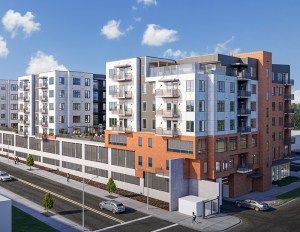 An exterior rendering of 900 at Cleveland Park in Nashville.