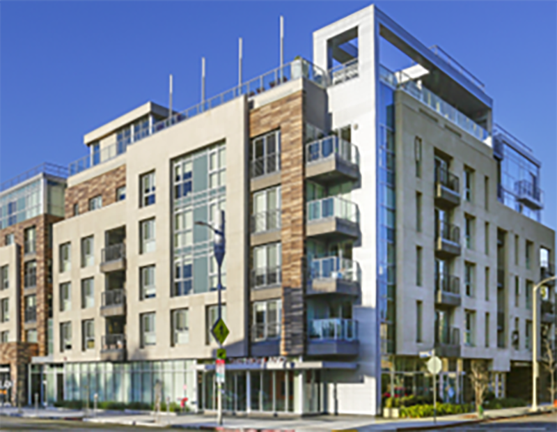 Five-story apartments in Hollywood, Calif.