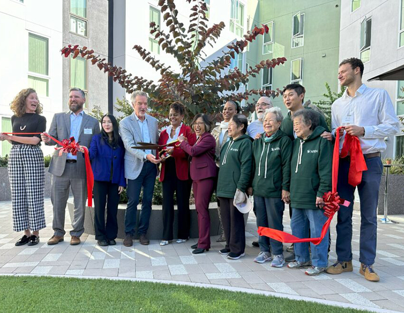 The ribbon cutting at Foon Lok East in Oakland, Calif. 