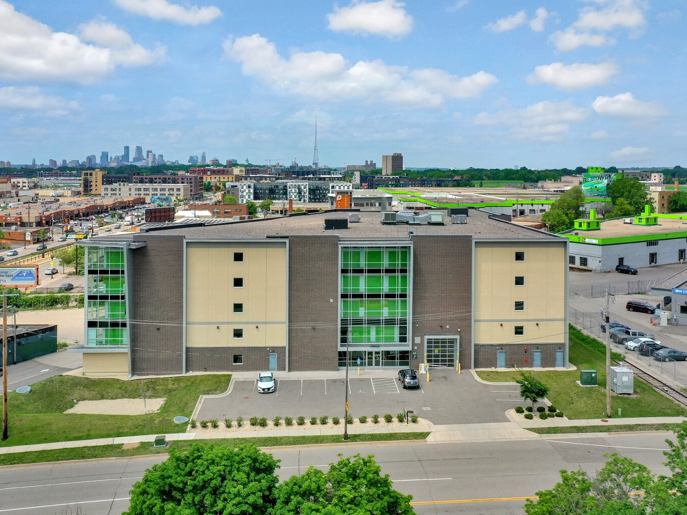 Aerial shot of self storage property acquired by U-Haul