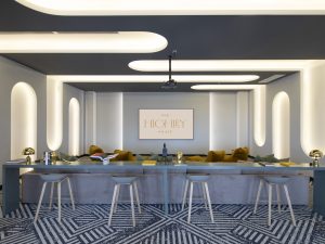 Interior shot of Highley House, a mixed-use project in Miami, Fla. that consists of residential units, office and retail spaces.