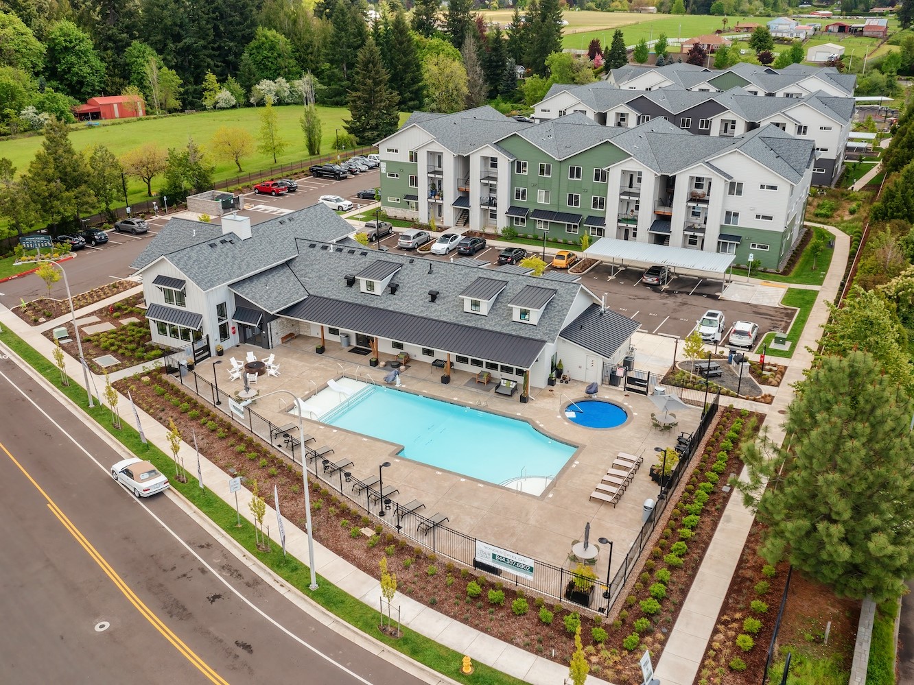 Exterior shot of Sonder Fields in Happy Valley, Ore.