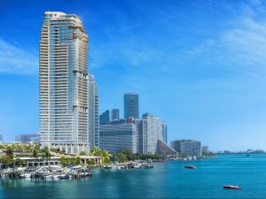 Exterior Image of The St. Regis residences, a condominium development in Miami.