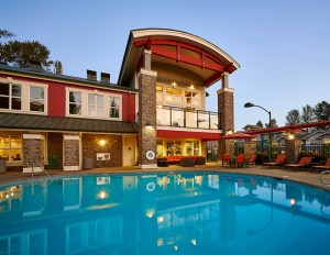 The pool at the Beaumont Apartments in Seattle
