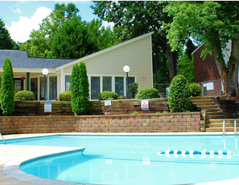 The pool at Creekside Canopy in Charlotte.