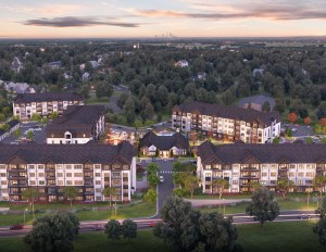 A rendering of the luxury apartment community in West Knoxville.