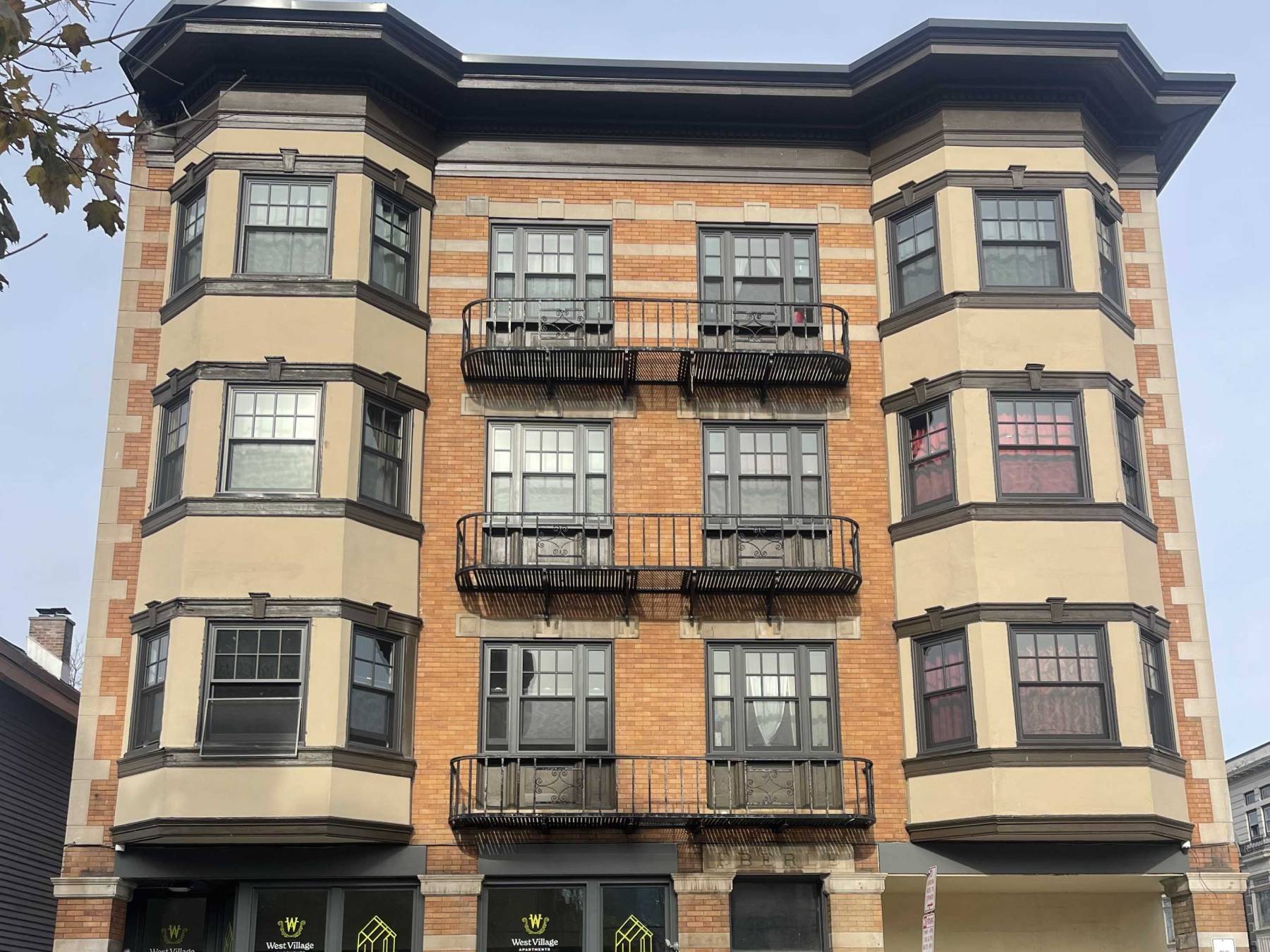 Exterior shot of one of the 10 buildings at West Village Apartments, an affordable housing community in Buffalo, N.Y.