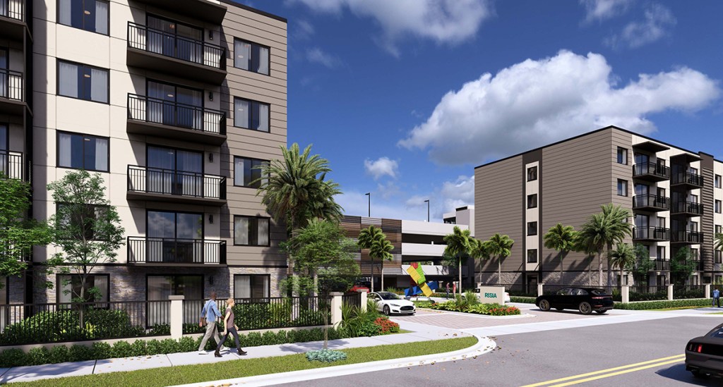 Resia Golden Glades in Miami, a 420-unit rental community using a proprietary hybrid modular method.