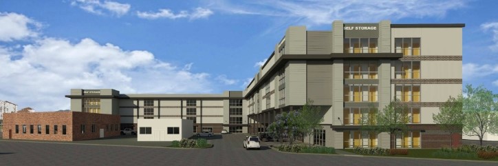 Rendering of 1784 Holdings' self storage facility in San Gabriel, Calif., a future 132,242-square-foot property with approximately 1,532 units.