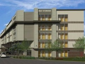 Rendering of 1784 Holdings self storage facility in San Gabriel, Calif., a future 132,242-square-foot property with approximately 1,532 units.
