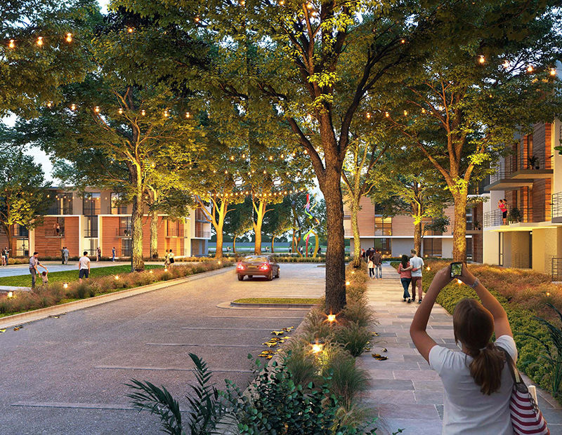 A residential pathway rendering of Upland Park in West Miami-Dade County in Florida.