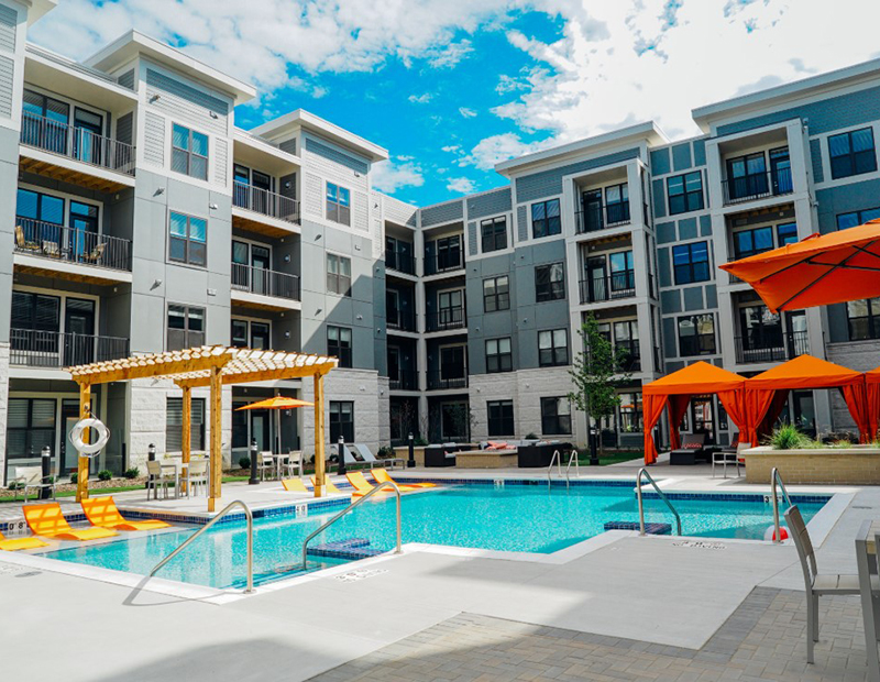 The pool at Mayfair Reserve in suburban Milwaukee