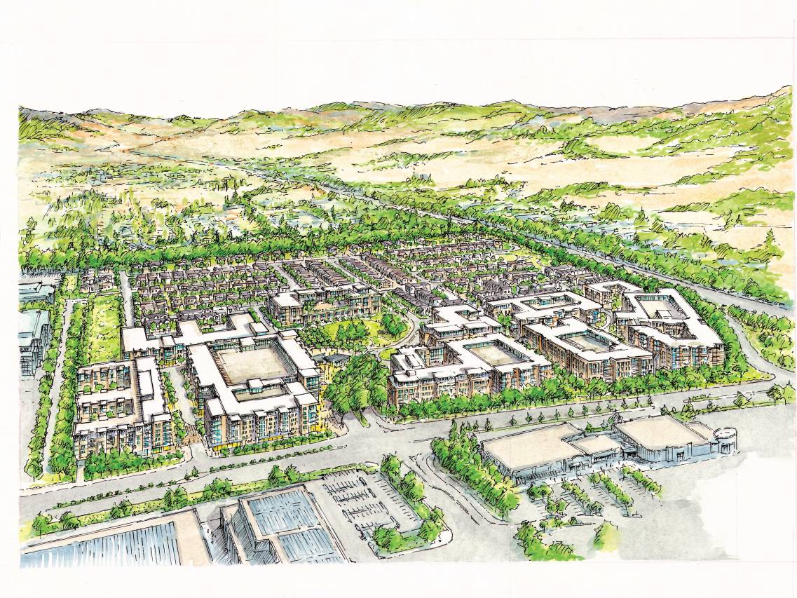 Drawing of the Orchards, Sunstone's redevelopment of the former Chevron headquarters in San Ramon, Calif.